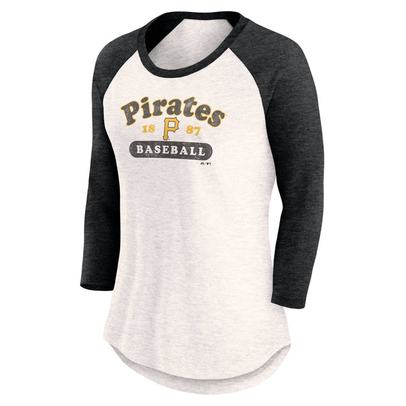 MLB Pittsburgh Pirates Women&#39;s 3 Qtr Fashion T-Shirt, 2 of 4