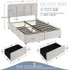 Yaheetech Upholstered Bed Frame with Adjustable Headboard - 3 of 4