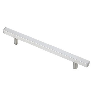 Brushed Nickel 8.8" Modern Bar Pull with Mounting Hardware