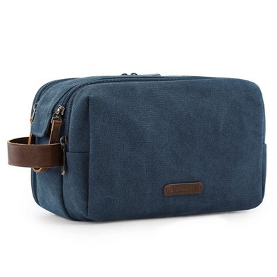 Toiletry Bag for Men, Canvas Travel Toiletry Organizer Dopp Kit Water-resistant makeup Bag