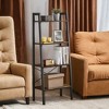 4-Tier Ladder Shelf, Storage Rack Bookcase with Steel Frame - 3 of 3
