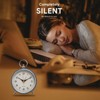 Metal Ring Alarm Clock - Silent Alarm Clock, Non-Ticking, Battery Operated, Night Light, Eye Protection Light - 3 of 4