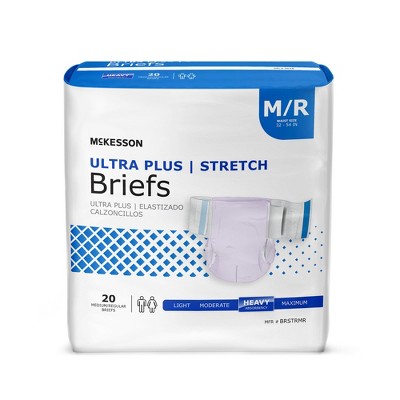 McKesson Ultra Plus Stretch Incontinence Briefs, Heavy Absorbency