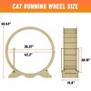 45'' Cat Exercise Wheel for Indoor Cats, Large Wood Cat Treadmill Small Animal Running Wheels with Lock & Playing Ball, Cats Wheel Exerciser - 3 of 4