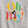 Boys' - Disney - Mickey Oh Boy Graphic Long Sleeve Fleece Sweatshirt - 2 of 4