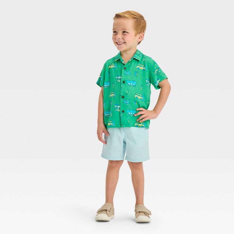 Toddler Boys' Van Challis Shirt - Cat & Jack™ Jade Green, 4 of 5