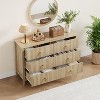 Fluted Dresser 47.2 Inch Wide, 6-Drawer Wood Dresser for Bedroom, Modern Chest of Drawers,Storage Organizer Cabinet for Living Room, Hallway - 4 of 4