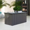 CLIHOME Outdoor 100 Gallon Portable Storage Deck Box,Large Patio Waterproof Lockable Storage Box with All-weather Resin Cover - 2 of 4