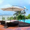 Wellfor 4pc Fillable Offset Square Outdoor Patio Cantilever Umbrella Base: HDPE, UV Resistant, Water/Sand Fillable - Black - 4 of 4