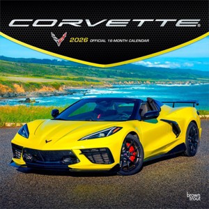 BrownTrout 2026 Corvette 12"x24" Hanging Square Wall Calendar Plastic-Free - 1 of 4