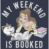 Juniors Womens Beauty and the Beast Weekend Booked Racerback Tank Top - 2 of 4