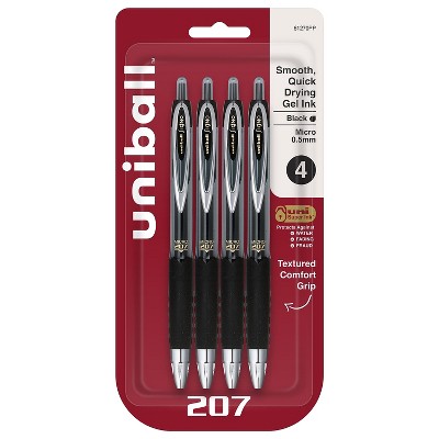 uni-ball 207 Retractable Gel Pens Micro Point 61270