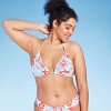 Women's Hibiscus Print Triangle Bikini Top - Wild Fable™ Red/White/Blue - 4 of 4