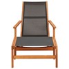 vidaXL Garden chair with footrest eucalyptus wood and textilene - 2 of 4