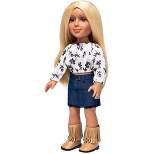 I'M A GIRLY Zoe 18" Fashion Doll with Golden Blonde Interchangeable Wig to Style