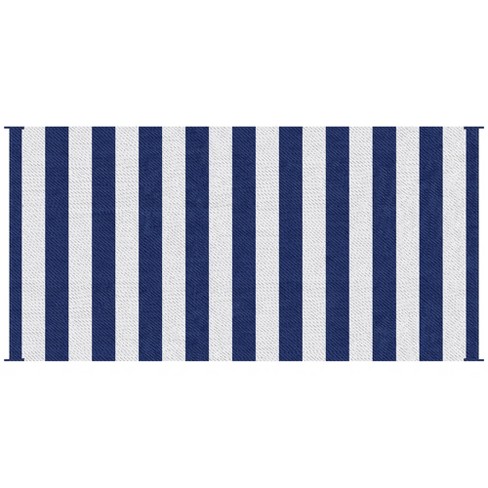 BUAGETUP 1 Blue And White Striped Doormat 24 X 35 Front Porch Rug
