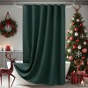 LunaLulinlk Thick Waffle Textured Shower Curtain, Dark Green - 3 of 4