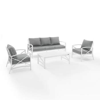 Crosley 4pc Kaplan Outdoor Sofa Set