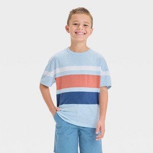 Boys' Short Sleeve Chest Striped T-Shirt - Cat & Jack™ - 1 of 3