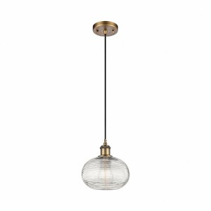 Ithaca - 1 Light Cord Hung Mini Pendant In Industrial Style-8.25 Inches Tall and 8 Inches Wide - 1 of 1