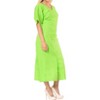 HAPPY BAY Women's Summer Vacation Beachwear Bathing Suit Button Up Long Shirt Dress Beach Cover ups for Women Large-X-Large Green Solid - 4 of 4