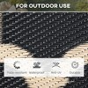 Resenkos Floor Mat Carpet,Indoor Door Mat,Reversible Outdoor Rug, 9'x 18' Waterproof Straw Floor Mat, Portable RV Camping Carpet, Blue & White - 2 of 4