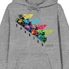 Halo Infinite Four Soldiers Long Sleeve Athletic Heather Adult Hooded Sweatshirt - 2 of 3