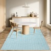 Washable Area Rugs Modern Plaid Indoor Floor Carpet with Non-Slip Backing Stain-Resistant Soft Low Pile Rugs for Living Room - 2 of 4
