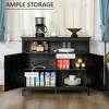 41.8" MDF Sideboard Buffet Cabinet with 2 Doors and Adjustable Shelves for Entryway or Living Room - 4 of 4