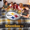 NFL Pittsburgh Steelers Plaid Oversized Ultra Cozy Throw Blanket - 3 of 3