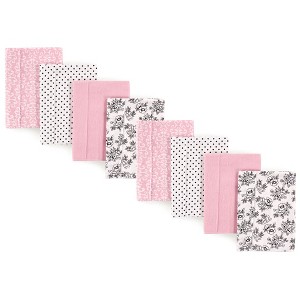 Hudson Baby Boys and Girls Cotton Poly Flannel Burp Cloths 8-Pack, One Size - 1 of 1