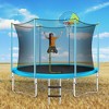 Whisen 8FT Round Trampoline for Kids, Safety Net, Basketball Hoop & Ladder, Easy Assembly Outdoor Play - 2 of 4