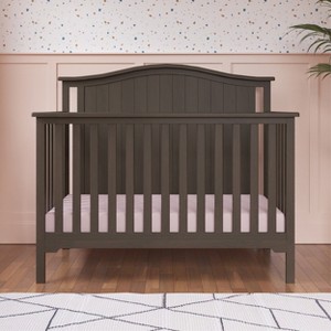 Child Craft Hampton Arch 4-in-1 Convertible Crib, Converts to Day Bed, Toddler & Full Size Bed, 3 Mattress Positions, Baby Safe Finish (Dapper Gray) - 1 of 4