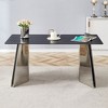 NicBex 63" Modern Rectangle Dining Table,Kitchen Table with Marble-Patterned Tabletop and Steel Butterfly Legs for 6-8 Seaters(5 Colors) - 4 of 4
