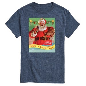 Men's - Coca-Cola - Sip Of Good Taste Vintage Coca Cola Santa Short Sleeve Graphic T-Shirt - 1 of 4