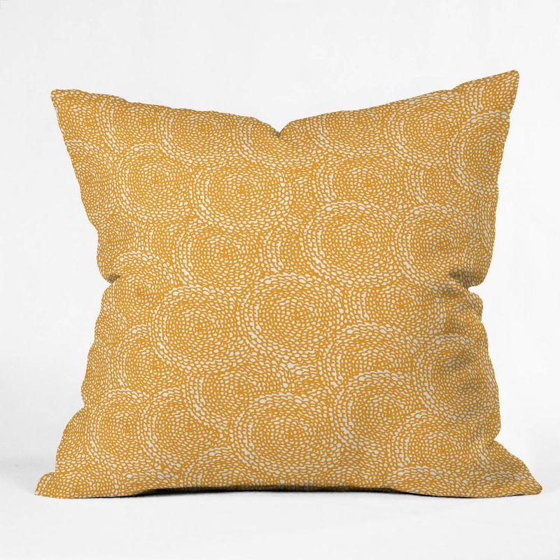 Julia Da Rocha Dahlias Throw Pillow Yellow - Deny Designs, 1 of 6