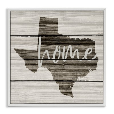 Stupell Industries Texas Rustic Typography Map, 12" x 12"
