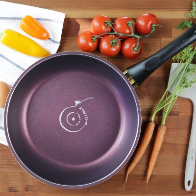 10" Purple Aluminum Nonstick Frying Pan with Stainless Steel Handle