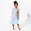 Bellabu Bear Kids Milk & Cookies Blue Bamboo Girls' Sleeveless Dress - 4 of 4