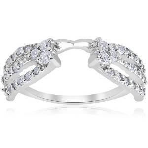 Pompeii3 1/2ct Diamond Guard Wrap Ring 14K White Gold - 1 of 4