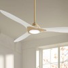 60" Minka Aire Sleek Soft Brass LED Indoor Smart Fan with Remote - 2 of 4