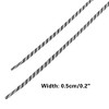 INSPIRE CHIC Two-Color Twill Dot Striped Round Shoelaces for Martin Boots 2 Pairs - 3 of 4
