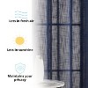 HLC.ME Abbey Faux Linen Textured Semi Sheer Privacy Light Filtering Window Grommet Thick Curtain Panels, Set of 2 - 3 of 4