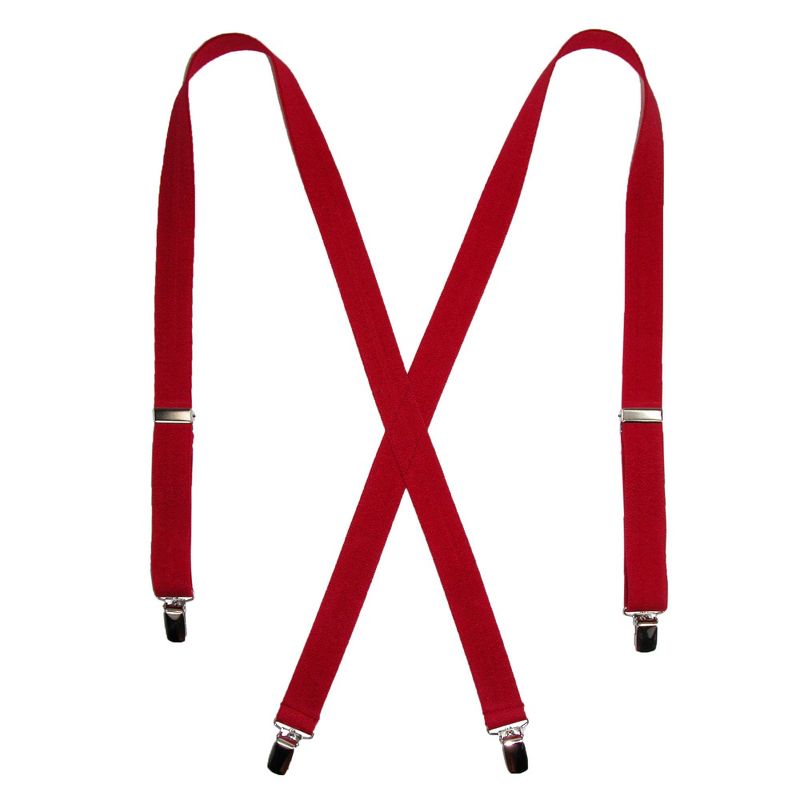 CTM Women's Elastic Clip-End 1 Inch Basic Suspenders, 1 of 4