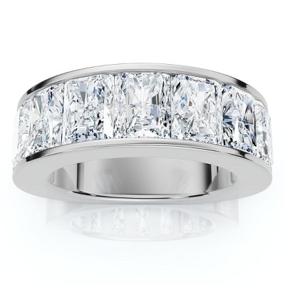 Pompeii3 7Ct Lab Diamond Radiant Cut Men's Ring 14k Gold or Platinum
