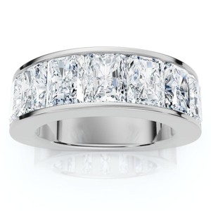 Pompeii3 7Ct Lab Diamond Radiant Cut Men's Ring 14k Gold or Platinum - 1 of 4