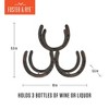 Foster & Rye Horseshoe Countertop Metal Wine Rack, Cast Iron Wine Bottle Holder, Holds 3 Standard Wine Bottles, 10" x 5.5" x 8.5" - 3 of 4