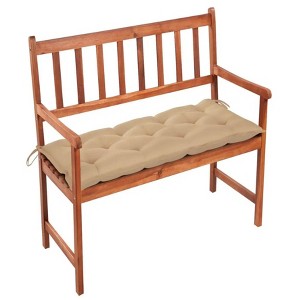 Patio Bench with Cushion 47.2'' Solid Acacia Wood - 1 of 4