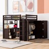 NicBex Twin/Full Loft Bed with Built-in Desk,3 Drawers and Wardrobe for Kids Teens Adults - 2 of 4