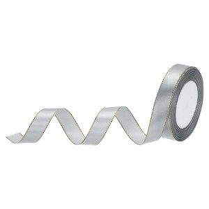 Unique Bargains Double Face Wide Satin Ribbon with Gold Edges for Wedding Bouquet - 1 of 4